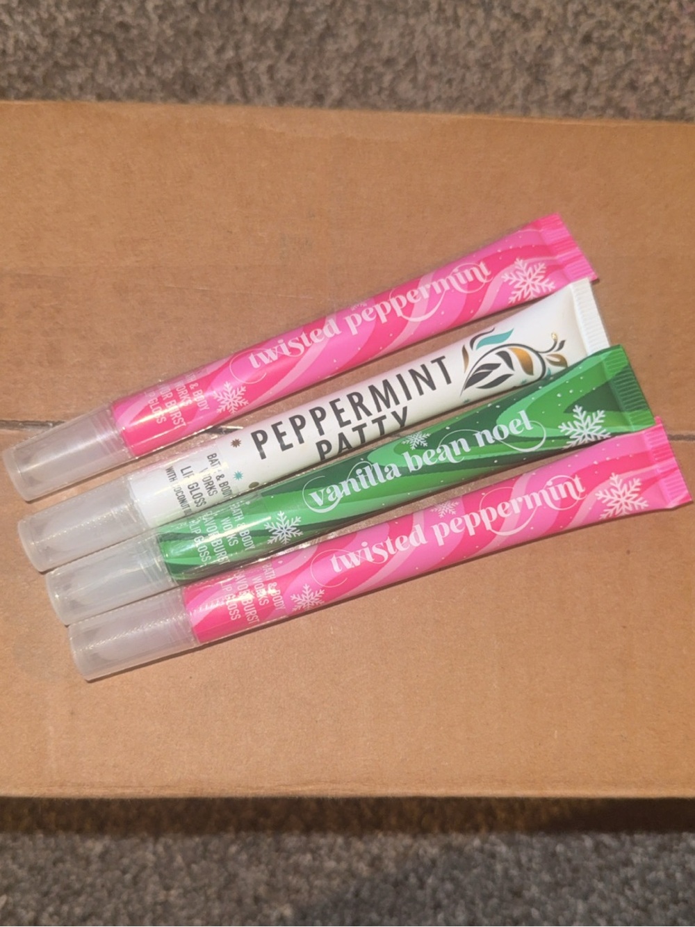 Bath and Body Works Holiday Lip Glosses - Includes 4 - Brand New and Sealed